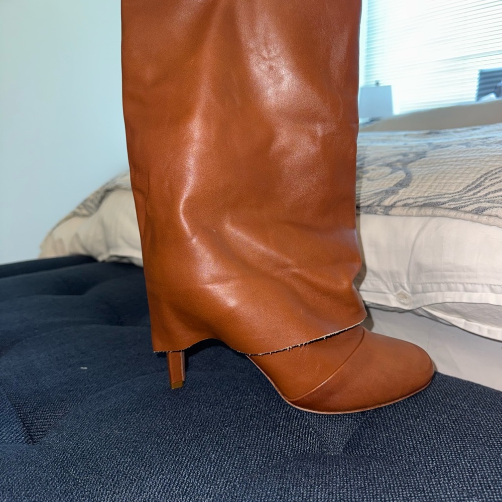 See by Chloe Brown Leather Stiletto Boots
